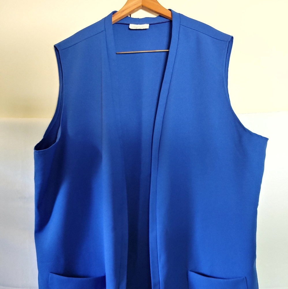 Vtg Plus Size 3pc Vest Lot 26W Purple Pink…